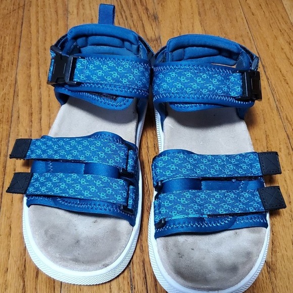 Gravity Defyer Verso Cloud Mens Cafe Sport Sandals Blue Hook Loop Size 9 - Picture 5 of 5